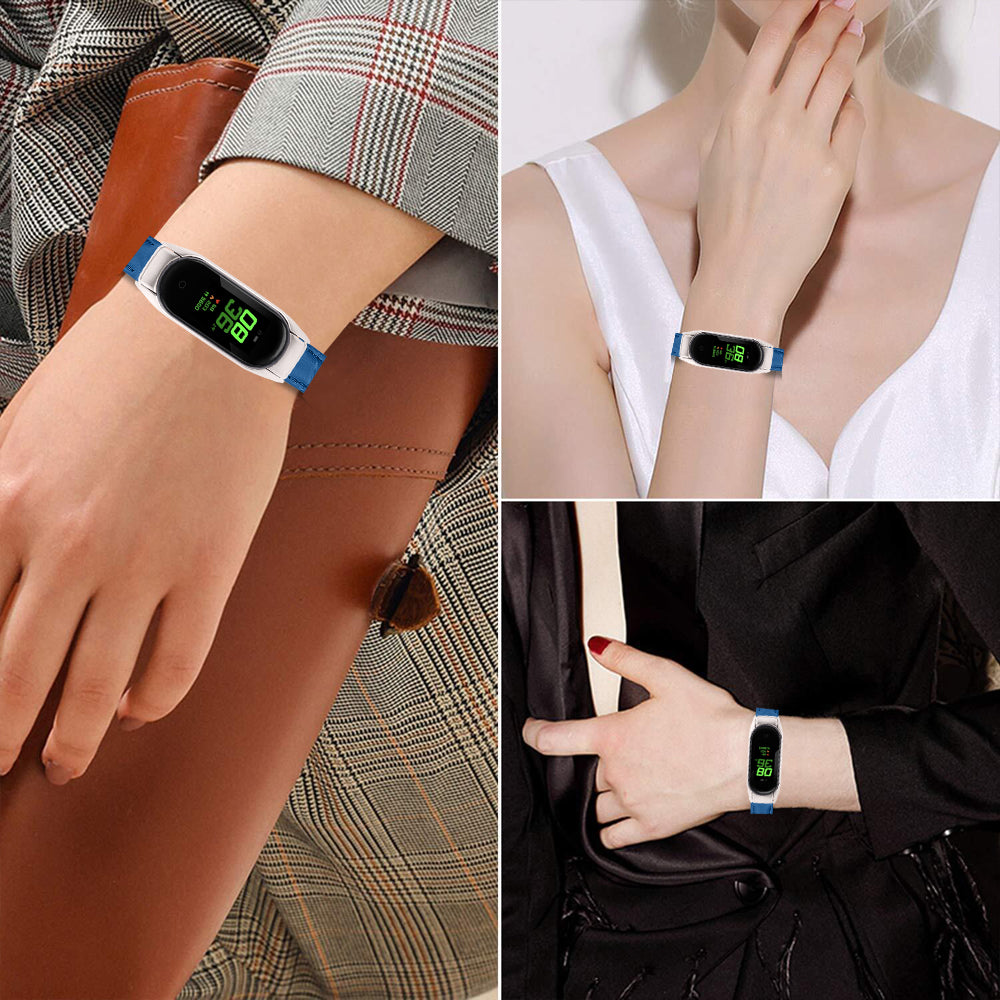 For Xiaomi Smart Band 8 Wrist Strap Crocodile Texture Top Layer Cowhide Leather Watch Band For Xiaomi Smart Band 8 Wrist Strap Crocodile Texture Top Layer Cowhide Leather Watch Band